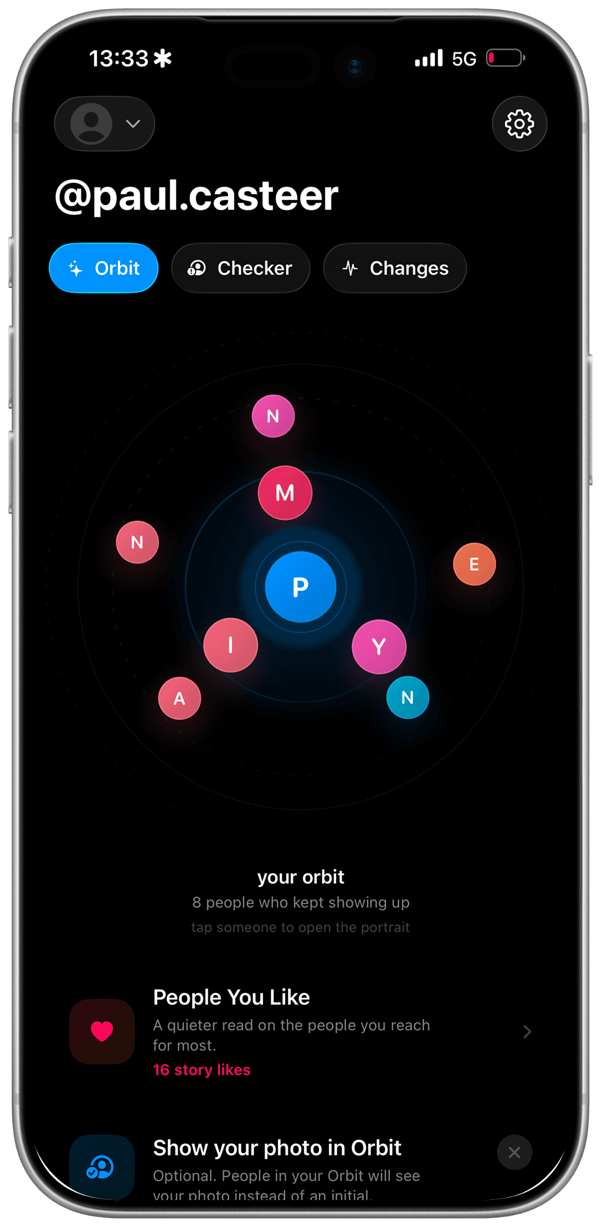 Minnen on iPhone